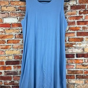 Another Love Light Blue Ribbed Sleeveless Dress